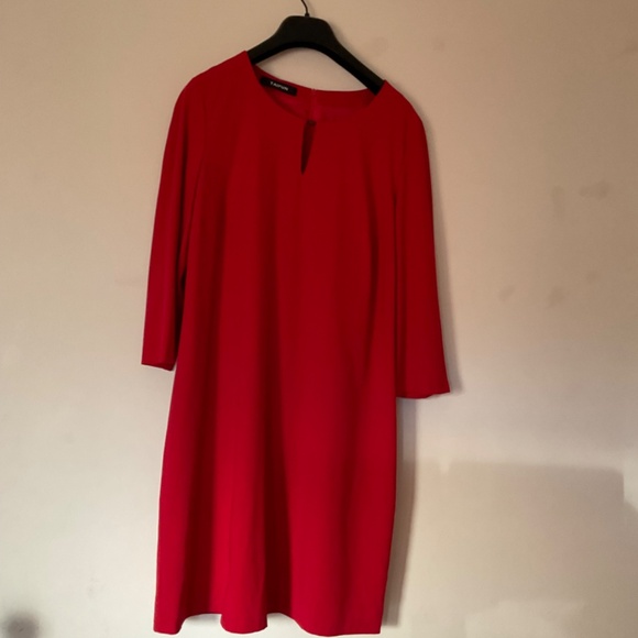 Taifun Size 10 (European size 40) Red Long Sleeved Dress - Picture 6 of 6